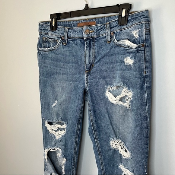 Joe’s Jeans The Billie Boyfriend Slim Cropped Distressed Denim Jeans Size 28 - Picture 6 of 15